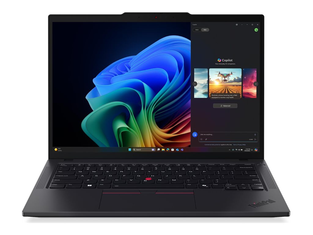 Lenovo ThinkPad T14 Gen 6 21QJ - 180°-Scharnierdesign - AMD Ryzen AI 7 PRO 350 / 2 GHz - Win 11 Pro - Radeon 860M - 32 GB RAM - 1 TB SSD TCG Opal Encryption 2, NVMe, Performance - 35.6 cm (14") IPS 1920 x 1200 - Wi-Fi 7, Bluetooth - Schwarz - kbd: De